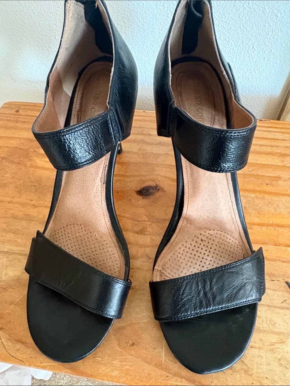 Corso Como Black Open-Toe Ankle-Strap Heels